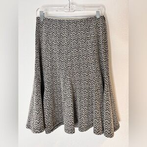 Susan Bristol Black and White Ruffle A-Line Skirt Size 4